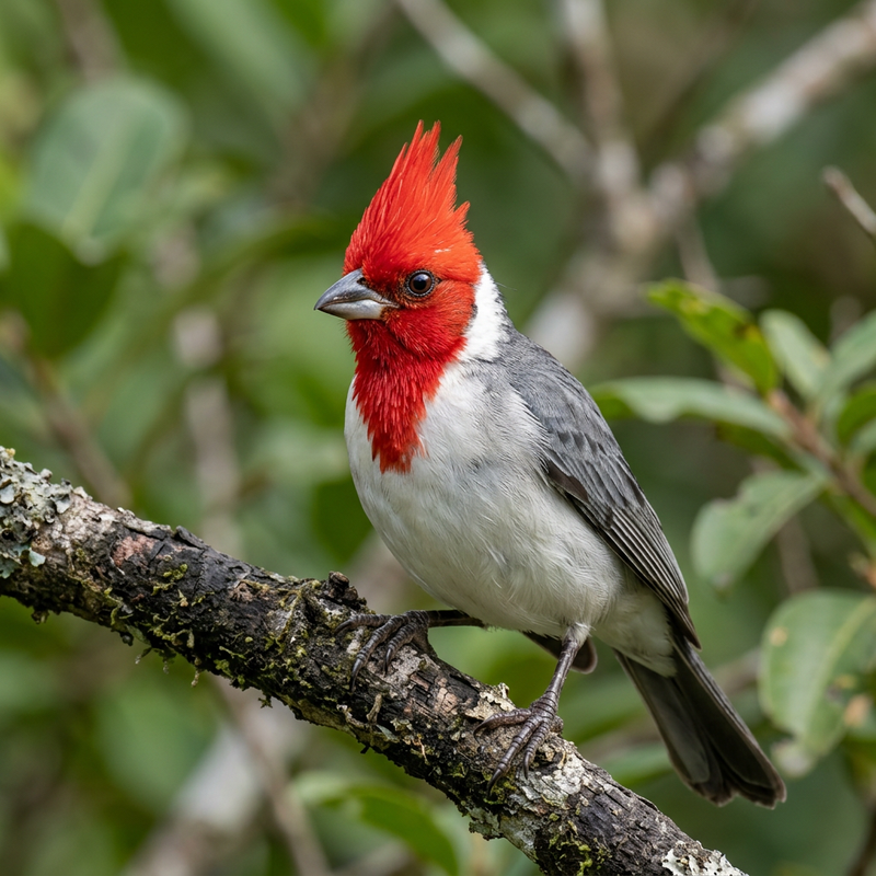 Cardinale dalla cresta rossa