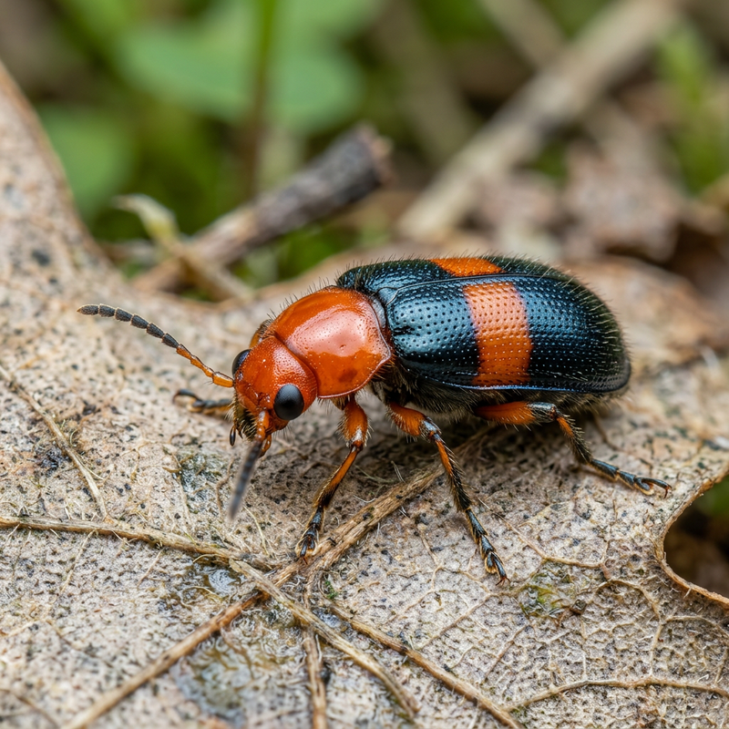 Scarabeo dell'orecchio dalla testa rossa