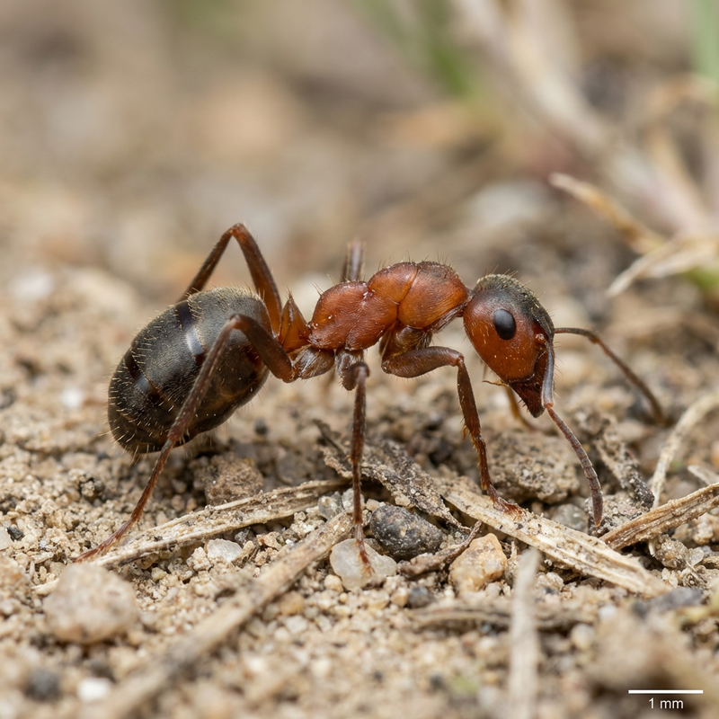 Formica schiava dal dorso rosso