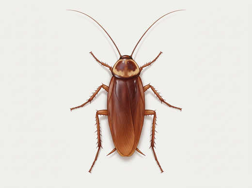 Scarafaggio americano (Periplaneta americana) dall'alto
