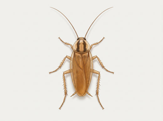 Scarafaggio tedesco (Blattella germanica) dall'alto