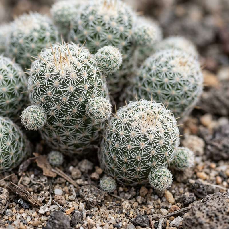 Schlanke Mammillarie (Mammillaria vetula gracilis), illustrazione IA