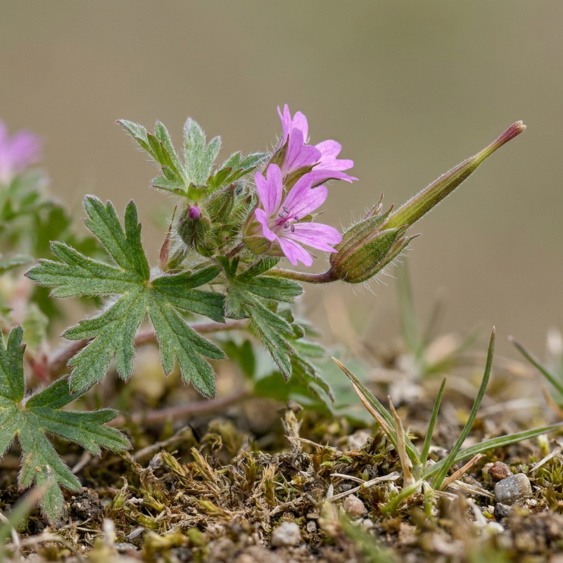 Cranesbill dalle foglie a fessura