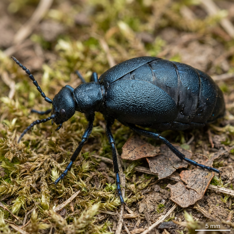 Scarabeo del petrolio nero-blu