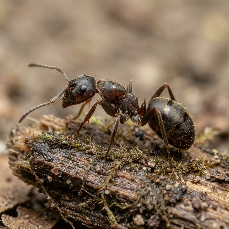 Formica da giardino grigio-nera