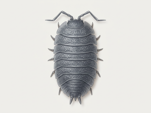 Porcellino di terra (Porcellio scaber) visto dall’alto