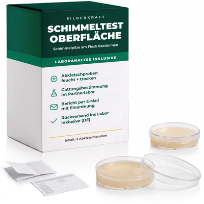 Silberkraft test della muffa sulle superfici con analisi di laboratorio – campioni a contatto per la macchia sospetta