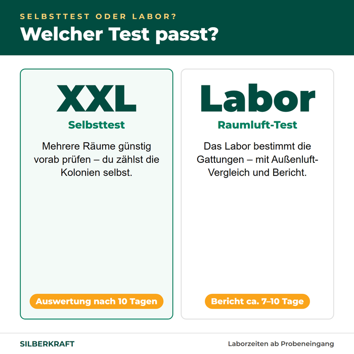 Autotest XXL o test dell'aria in laboratorio – quale scegliere