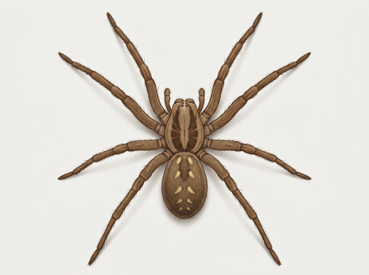Grande ragno domestico (Eratigena atrica) dall'alto