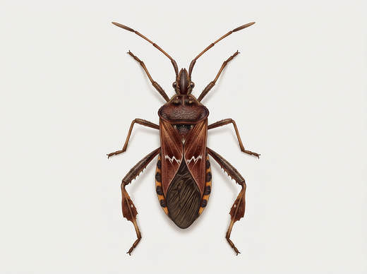 Cimice del pino americano (Leptoglossus occidentalis) dall'alto
