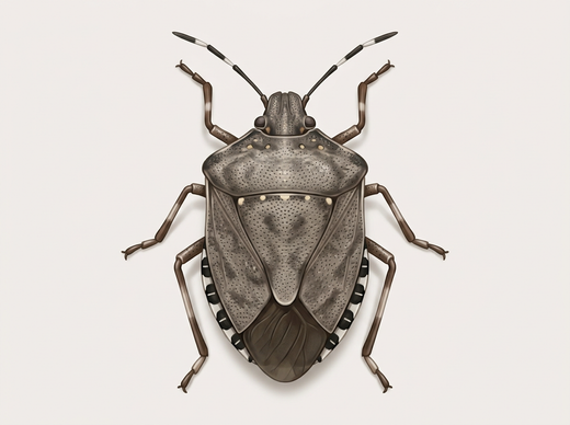 Cimice marmorizzata (Halyomorpha halys) dall'alto