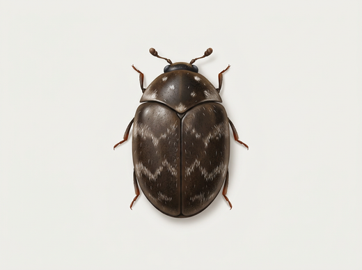 Antreno australiano (Anthrenocerus australis), coleottero visto dall’alto