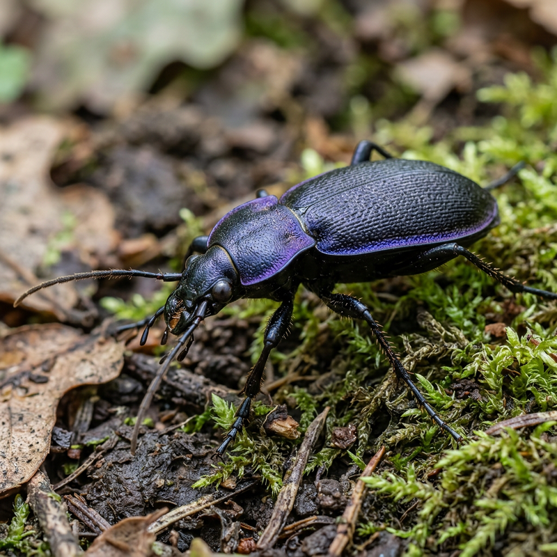 Scarabeo macinato viola
