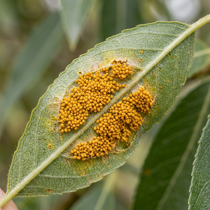 Ruggine del salice (genere Melampsora)