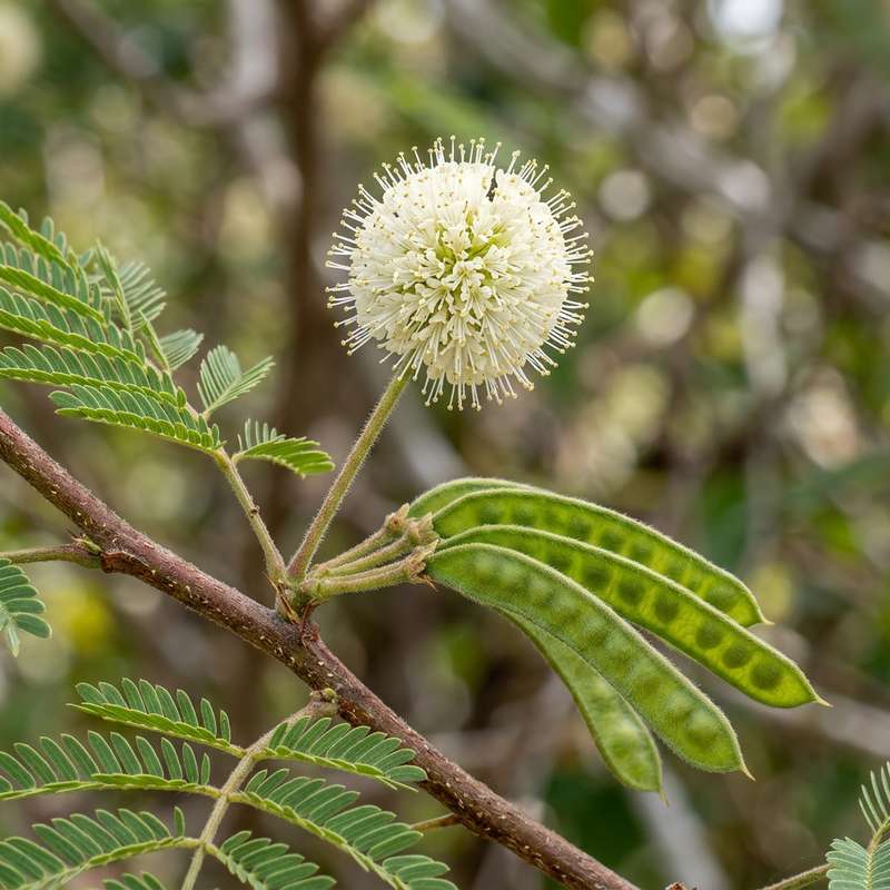 Mimosa dalla testa bianca
