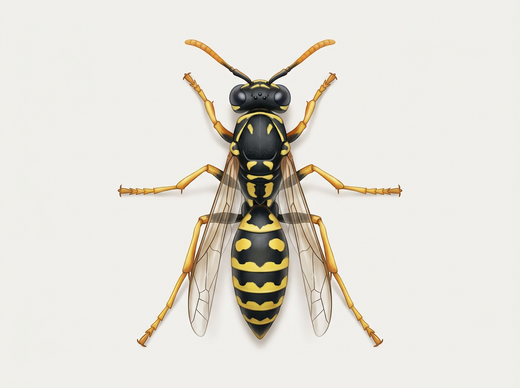 Vespa gallica (Polistes dominula) dall'alto