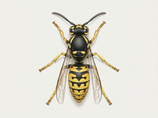 Vespa sassone (Dolichovespula saxonica) dall'alto