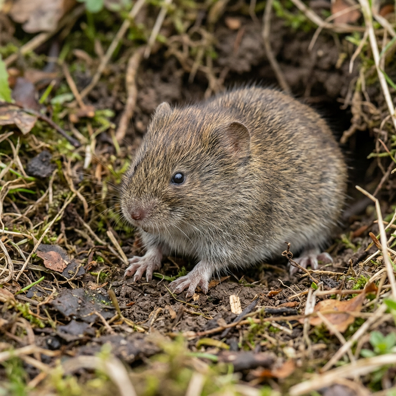 Arvicola (Microtus sp.) (Microtus), illustrazione IA