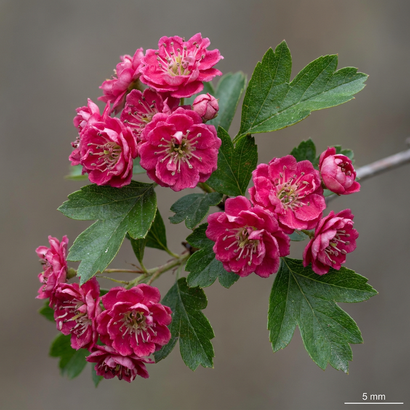 Biancospino a due manici (varietà 'Paul's Scarlet')