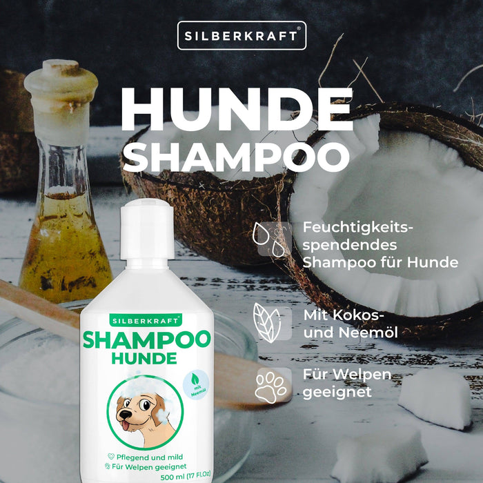 Shampoo per cani all'olio di neem cani e cuccioli - prodotto per la cura shampoo sensibile contro prurito e odore, shampoo cani per pelo ben curato