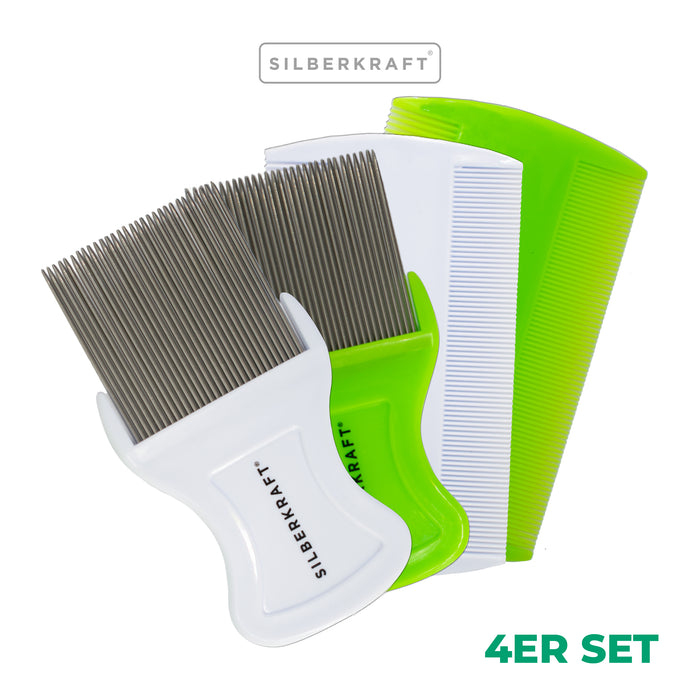 Set di 4 pettini per pidocchi