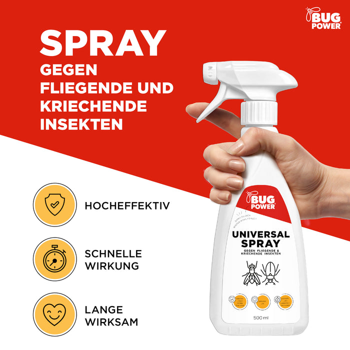 BugPower Spray insetti universale - contro tutti gli insetti striscianti e volanti