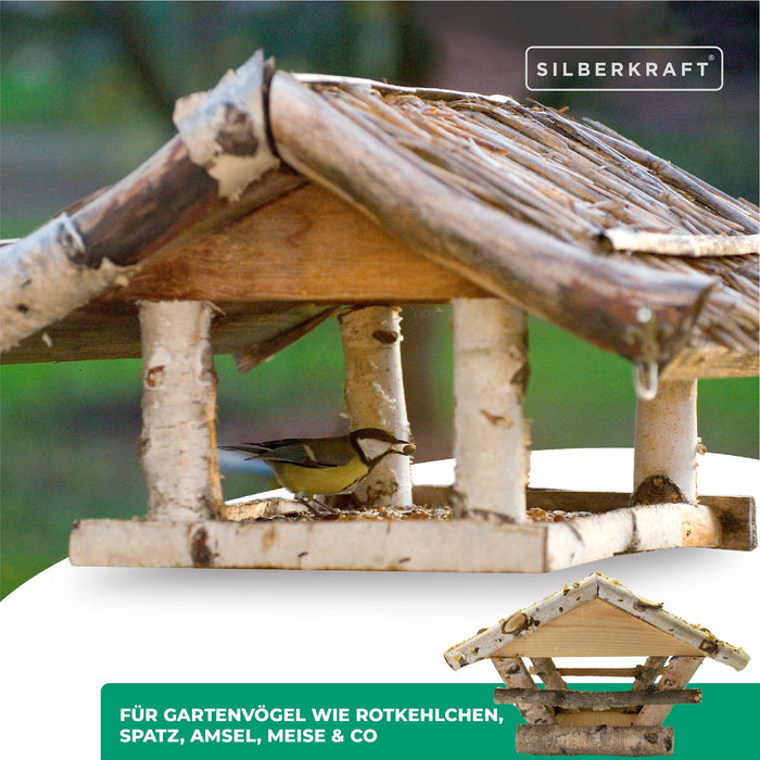 Casetta per uccelli con tetto in vimini da appendere